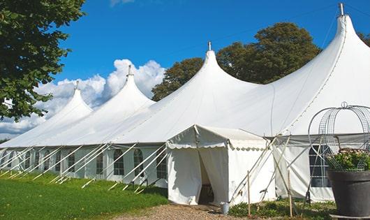 portable restrooms arranged for a event, providing quick and easy access for attendees in North